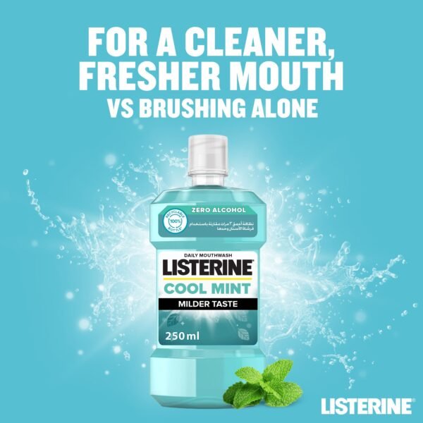 LISTERINE Mouthwash Cool Mint Milder Taste 250ml - Image 2