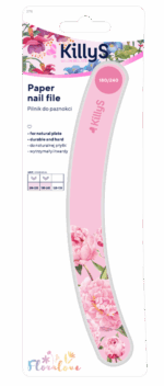 Killys Nail File 180/240 Curved Pink Floral Design - Image 4