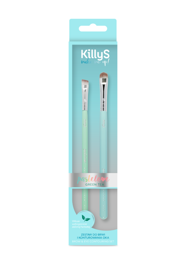 KillyS Pastelove Green Tea Eyebrow & Eyeliner Brush | فرشاة حواجب و ايلاينر كيليز باستيلوف جرين تي - Image 1