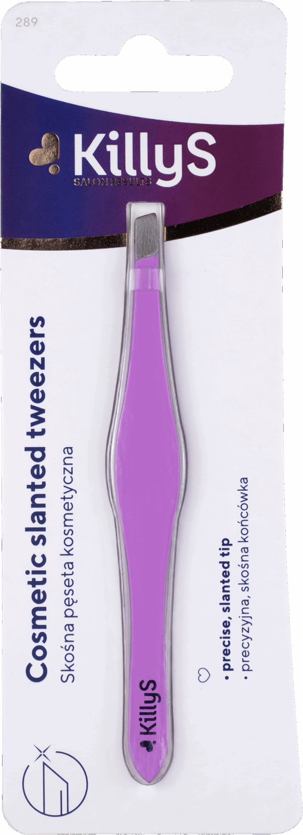 KillyS Cosmetic Slanted Tweezers Violet: Superior Precision for Your Eyebrows - Image 1
