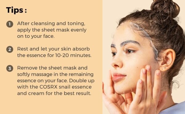 Cosrx Advanced Snail Mucin Power Sheet Mask 25ml for Instant Hydration - Image 2