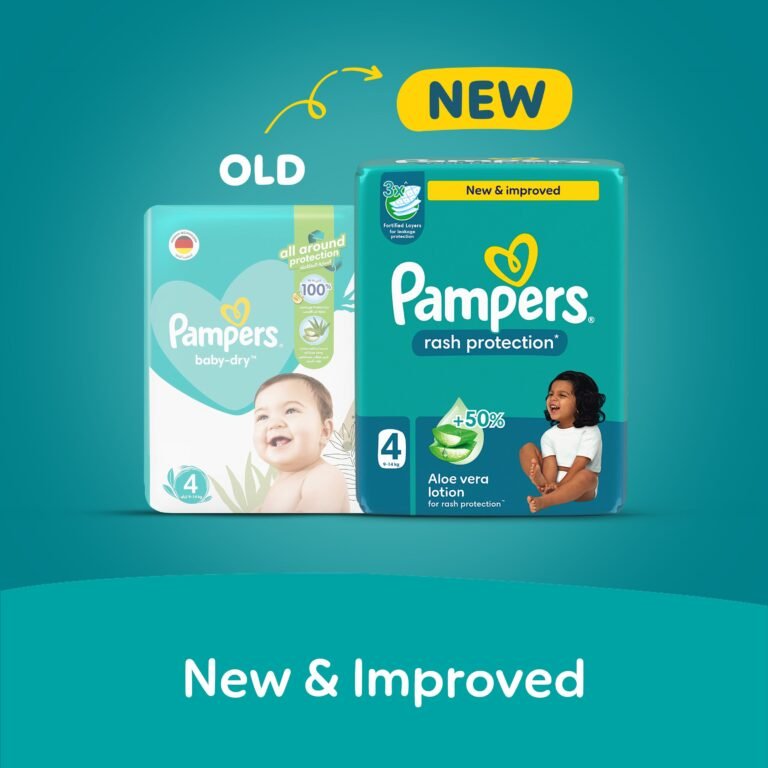Pampers Rash Protection Taped Diapers, Size 4+, 70 Count - Image 8