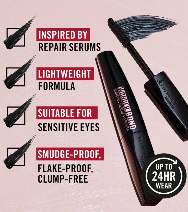 Rimmel Wonder Bond Serum Mascara Black 11 ml: For Voluminous, Lengthening, Bold Lashes - Image 4
