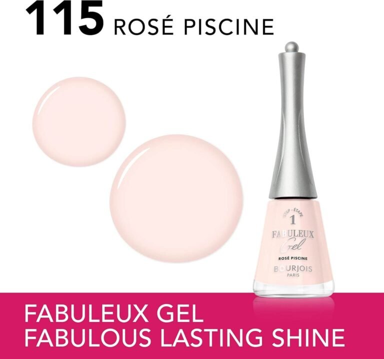 Bourjois Fabuleux Gel Nail Polish 115 Rosé Piscine - Light Pink - 9 ml - Image 2