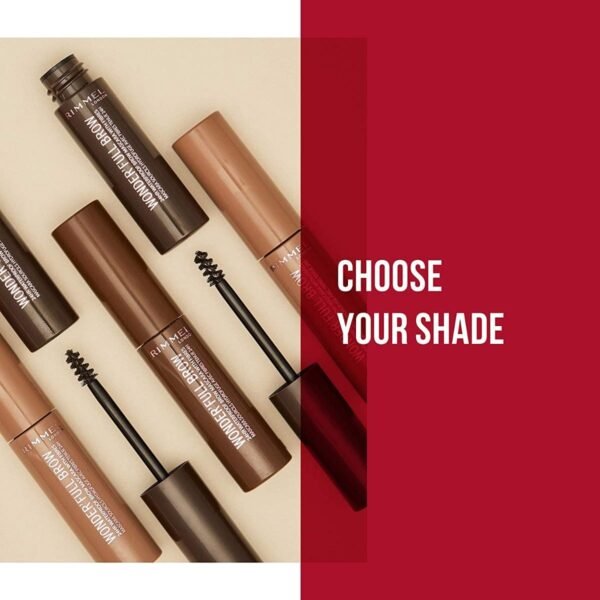 Rimmel Wonderfull Brow Gel 003 Dark - For Fuller, Defined Brows - Image 4