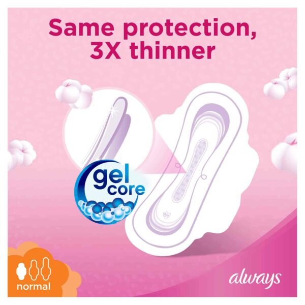 Always Cotton Soft Ultra Thin, Normal sanitary pads with wings, 20 Count - Image 4