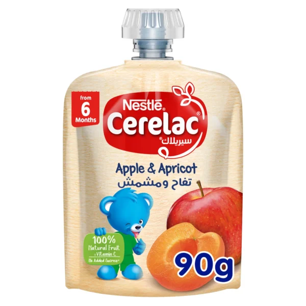 Cerelac Apple & Apricot Puree Pouch - 90g (6+ Months) - Image 1