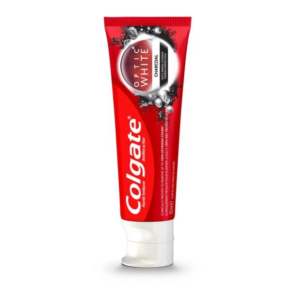 Colgate Optic White Charcoal Toothpaste, Professional Whitening 75ml - Image 4