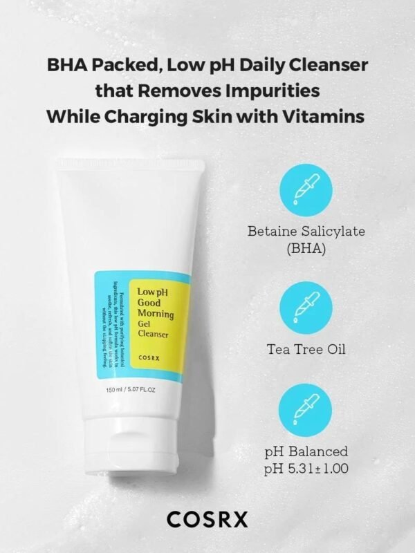 Cosrx Low Ph Good Morning Gel Cleanser 150ml - For Radiant & Clear Skin - Image 3