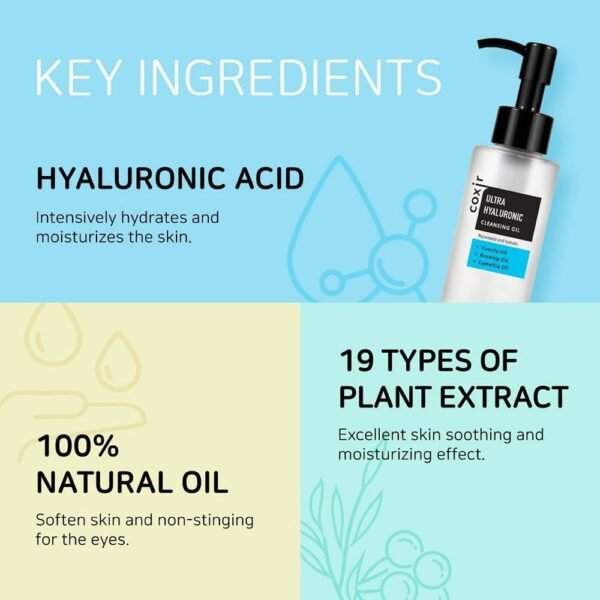 Coxir Ultra Hyaluronic Cleansing Oil - Deep Cleanser & Hydrator - Image 3