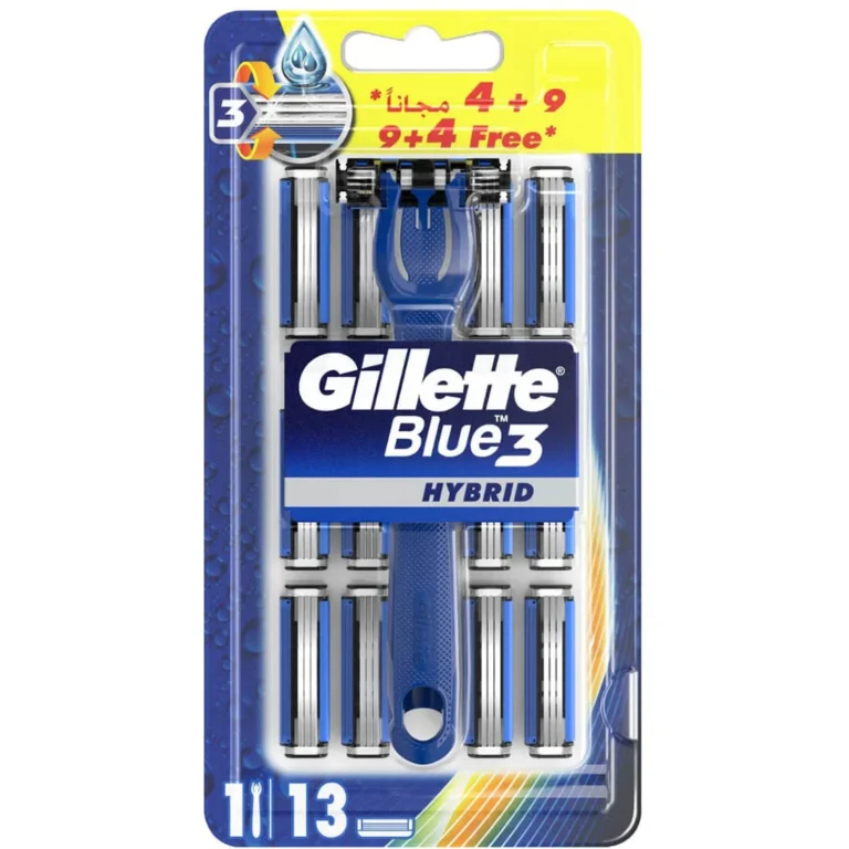 Gillette Blue3 Smart Disposable Razor 9+4 Pcs Free - Image 1