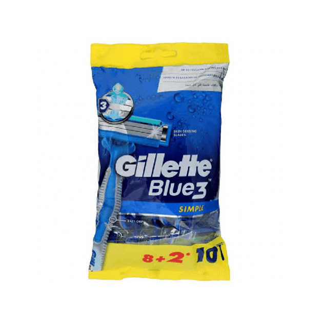 gillette_razor_blue3_simple_8_2_free_1_ جيليت بلو 3 سمبل 8 + 2 مجانًا (ماكينة حلاقة) - الصورة 1