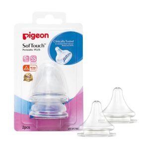 Pigeon SofTouch Nipple (SS) 2 Pcs (Wide Neck)