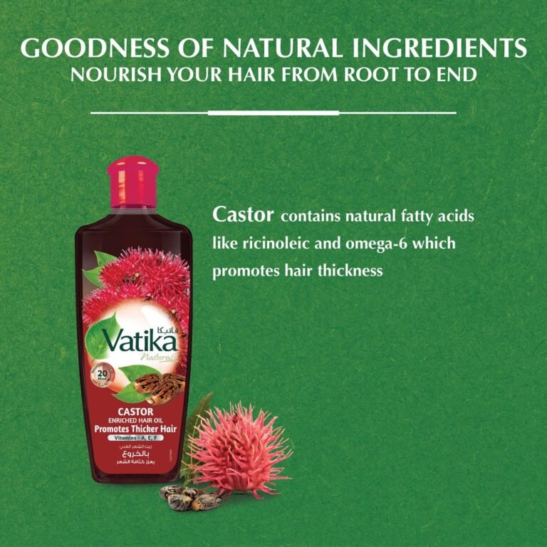 Vatika Hair Oil with Castor for Hair Strengthening - 300 ml - Image 3