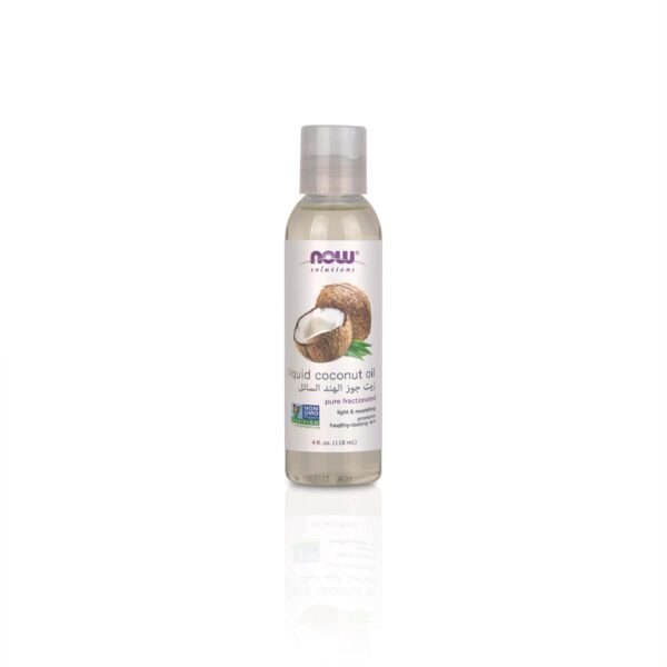 NOW 100% Pure Liquid Coconut Oil - 118ml - Image 2