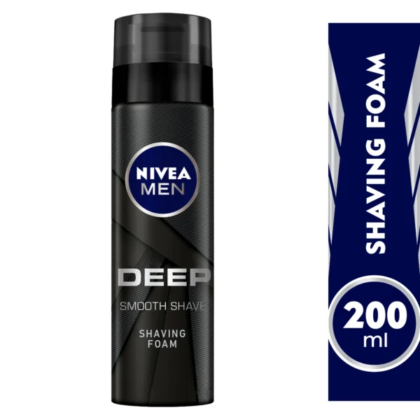 Nivea Men Deep Shaving Foam with Black Carbon - 200ml - Image 1