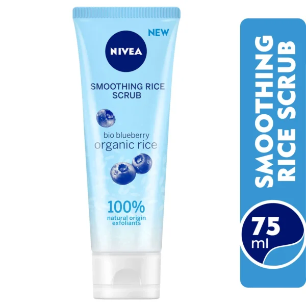 Nivea Smoothing Rice Scrub with Blueberry, 75ml - Image 1
