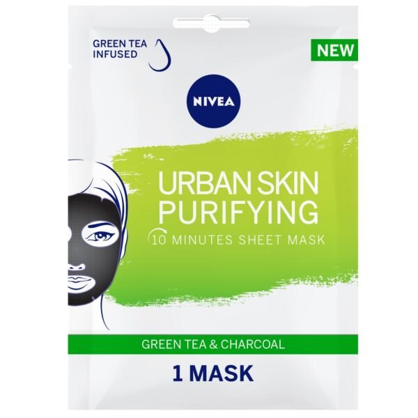 Nivea Urban Skin Detoxifying Face Mask, Green Tea & Charcoal, 1Pc - Image 1