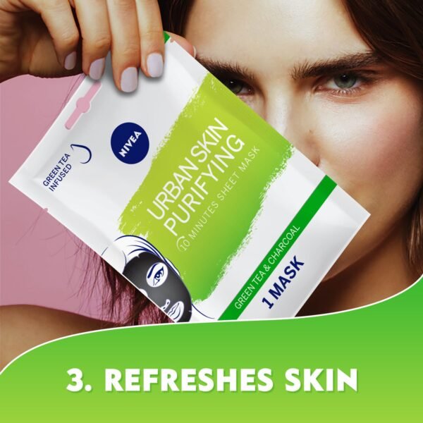 Nivea Urban Skin Detoxifying Face Mask, Green Tea & Charcoal, 1Pc - Image 5