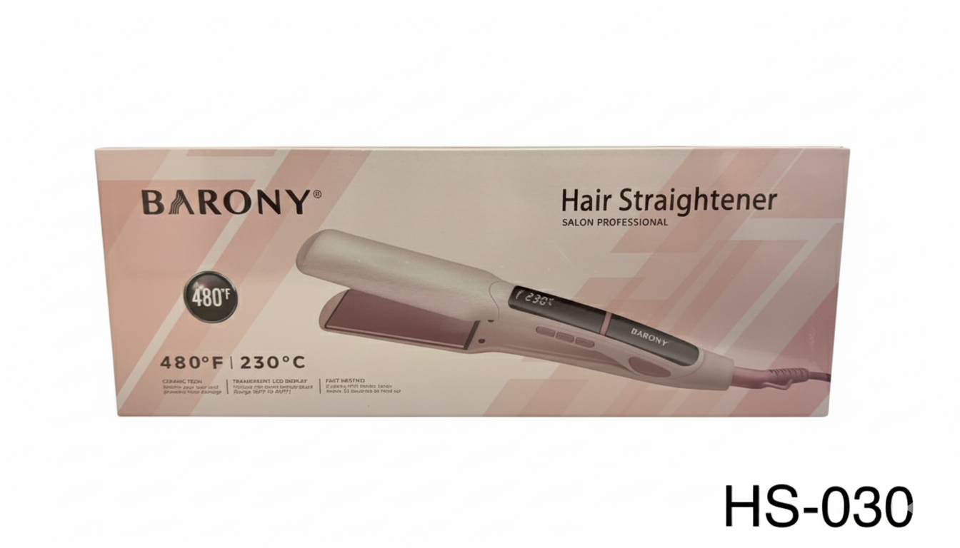 1759853522938 باروني مكواة شعر سيراميك واسعة 230° HS-030 - الصورة 1