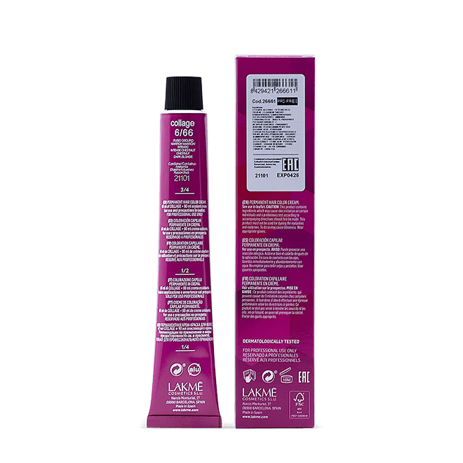 لاكمي كولاج صبغة شعر 60 مل رقم 6/66 أشقر كستنائي داكن