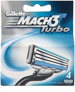 جيليت ماك 3 تيربو شفرات حلاقة 4 قطع للرجال