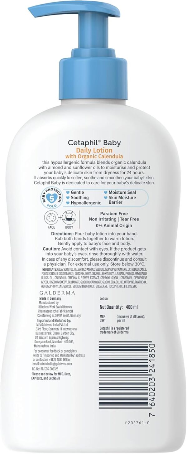 ⁦سيتافيل بيبي غسول وشامبو بالكالنديولا العضوى 400 مل⁩ - الصورة ⁦4⁩