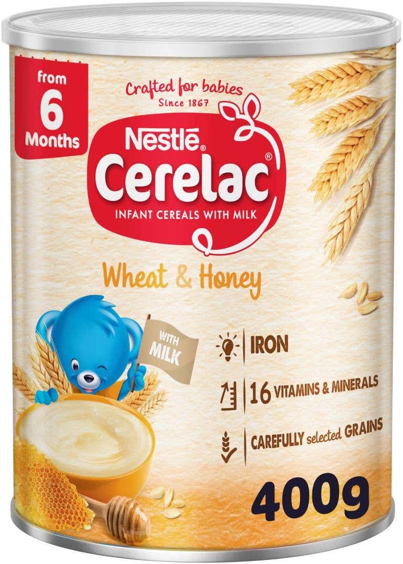 cerelac-baby-cereal-honey-400-gm-0wjpg.jpg سيريلاك حبوب القمح بالعسل - 400 جم - الصورة 1