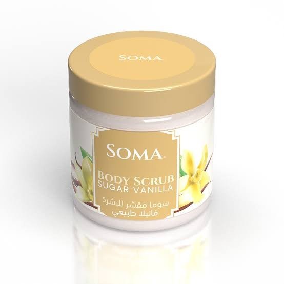 سوما مقشر السكر للجسم بخلاصة الفانيلا 500 جم مقشر طبيعي