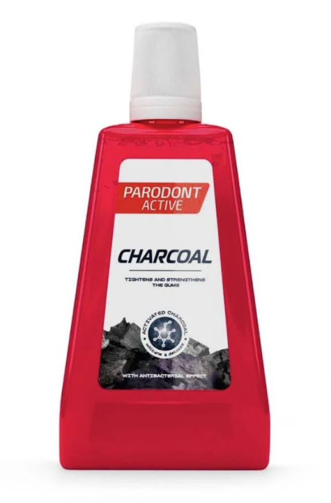 jh بارودونت غسول الفم بالفحم النشط 300 مل لأسنان صحية - الصورة 1