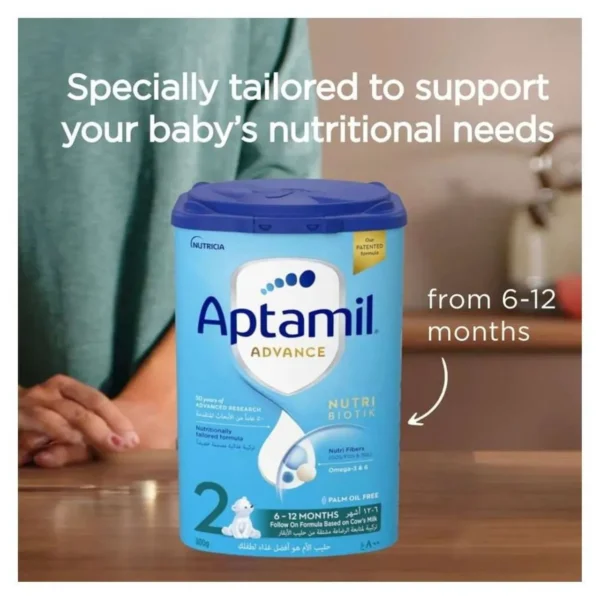 ⁦أبتاميل أدفانس حليب للأطفال من 6-12 شهر رقم (2) 800 جرام⁩ - الصورة ⁦2⁩