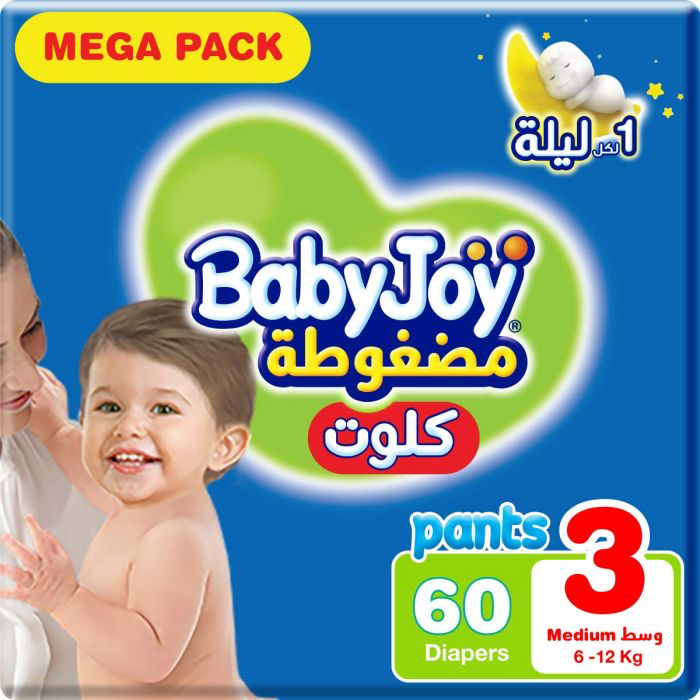 1fZBJg9nM7YeLdJ3blucsX4TXM8JHvczPISoEGgh بيبي جوي كلوت عبوة ميجا رقم (3) * 60 قطعة