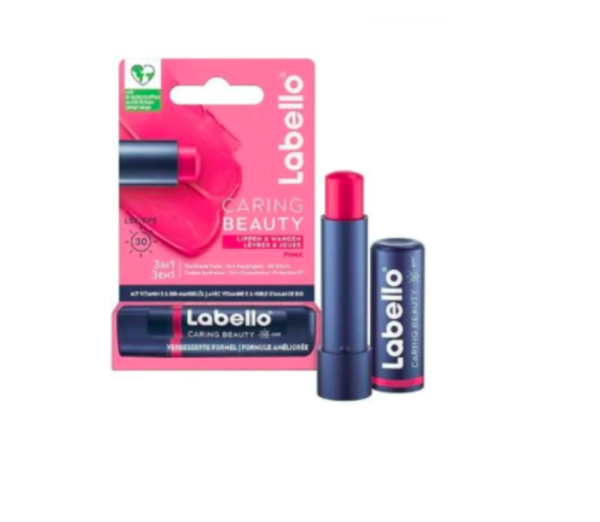 ⁦لابيلو بلسم ملون للشفاه والخدود لون بينك spf 30⁩ - الصورة ⁦2⁩