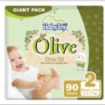 بيبي جوي عبوة التوفير بزيت الزيتون مقاس 2 (90) حفاض