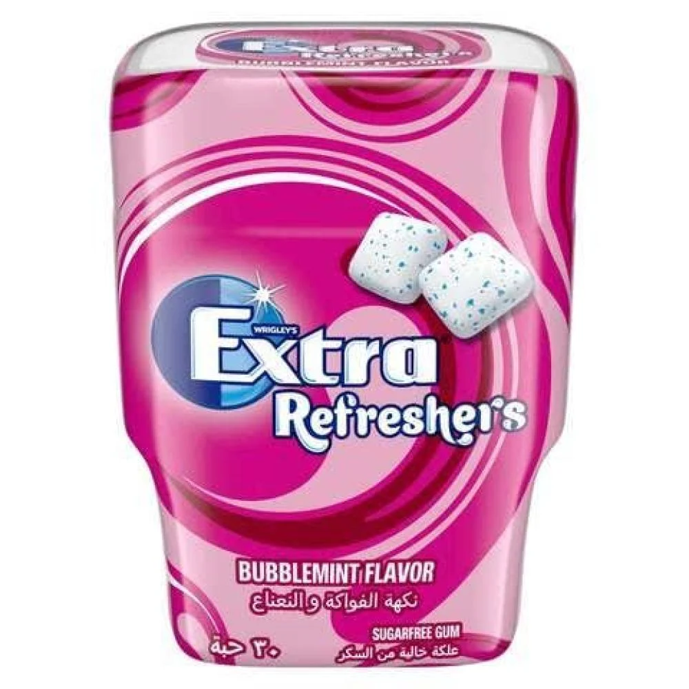 اكسترا ريفريش علكة خالية من السكر بالفراولة والنعناع 30 حبه