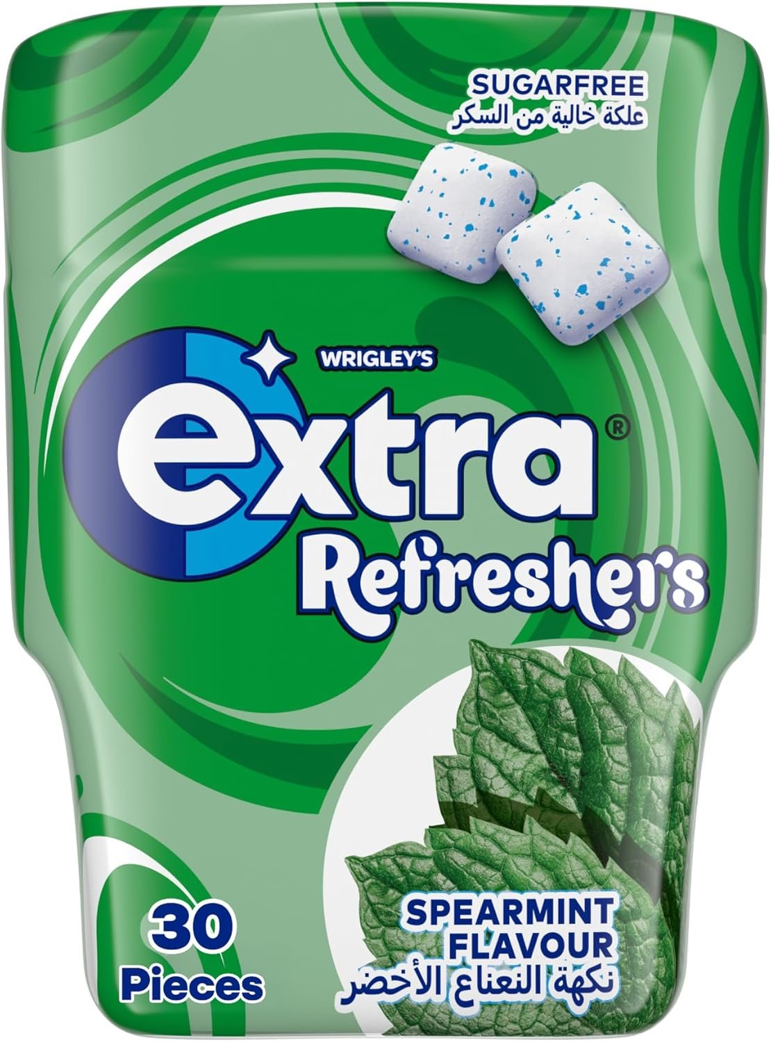اكسترا ريفريش علكه خالية من السكر بالنعناع الاخضر 30 قطعه