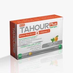 حبوب طهور بلس بالمرة وفيتامين سي | نكهة البرتقال (30 قرص) - خالية من السكر