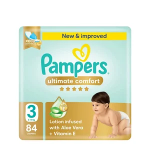عبوة بامبرز راحة متكاملة مقاس 3 عبوة التوفير تحتوي على 84 حفاضة للأطفال بوزن 4-9 كجم