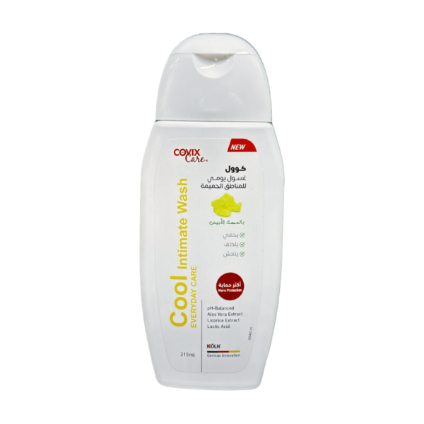 ⁦كوفيكس كير كوول غسول يومي للمناطق الحساسة بالمسك الابيض 215 مل⁩ - الصورة ⁦2⁩