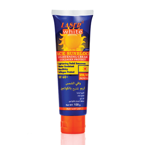 ليزر وايت كريم واقي من الشمس بالكولاجين 100 جم SPF 60