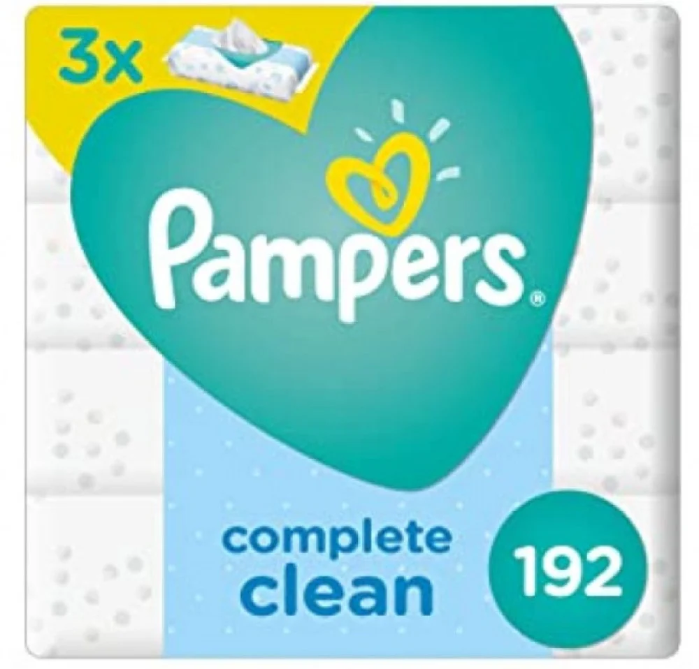 عبوة بامبرز مناديل كومبليت كلين 192 منديل للنظافة اليومية