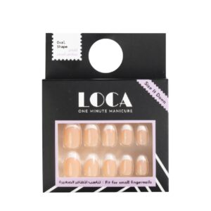 لوكا اظافر صناعية شكل بيضاوي لون فرنسي N7