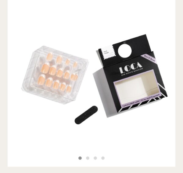 ⁦لوكا اظافر صناعية شكل بيضاوي لون فرنسي N7⁩ - الصورة ⁦2⁩