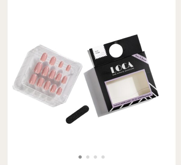 ⁦لوكا اظافر صناعية شكل بيضاوي لون وردي N1⁩ - الصورة ⁦3⁩