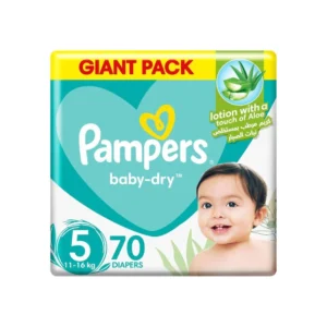 عبوة بامبرز عبوة التوفير الكبير مقاس 5 تحتوي على 70 حفاضة للأطفال