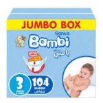 بامبى الصندوق الجامبو مقاس (3) * 104 قطعة