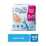 بامبي مناديل للاطفال نظافة مائيه بخلاصة الفواكه 2+1