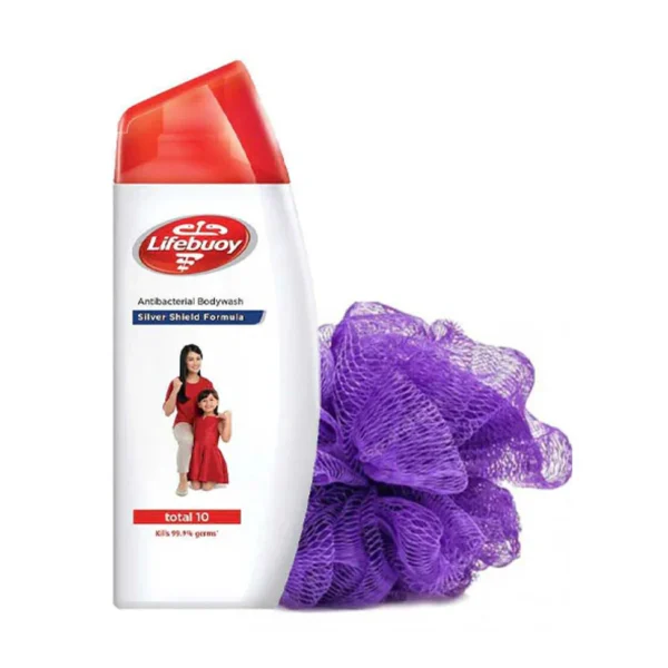 ⁦لايفبوي غسول الجسم  العناية الكاملة 300 مل  + ليفة⁩ - الصورة ⁦3⁩