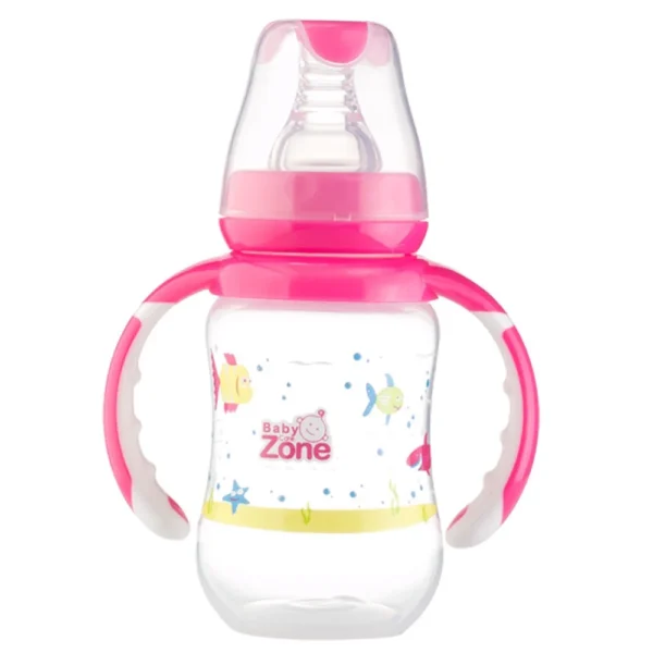 ⁦بيبي زون رضاعة بلاستك بيدين 120 مل 8516⁩ - الصورة ⁦3⁩